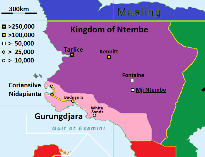 Political map of Ntembe and Gurungdjara
